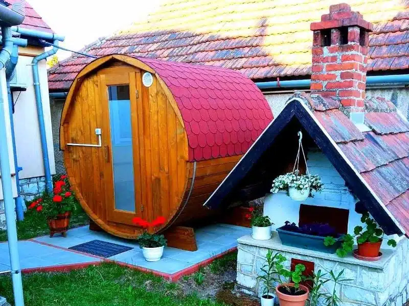 2 SZEMÉLYES HORDÓSZAUNA ELEKTROMOS KÁLYHÁVAL 6 2 személyes hordószauna-5