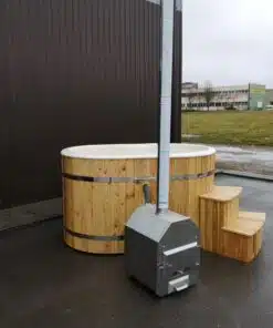 2 személyes ofuro ovális üvegszálas külső kályhás dézsafürdő-13