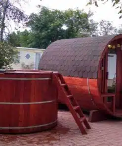 4 SZEMÉLYES HORDÓSZAUNA 6 KW ELEKTROMOS KÁLYHÁVAL 10 4 személyes hordószauna-2