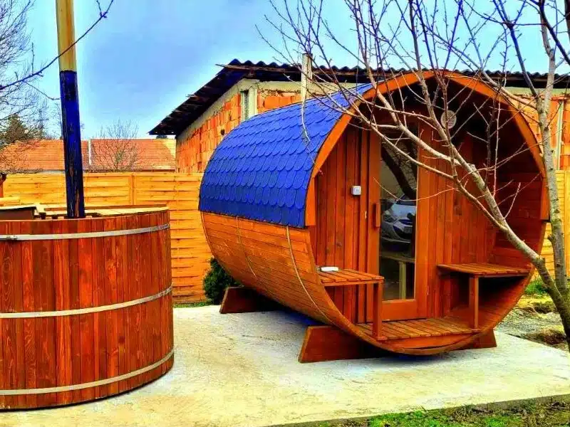 4 SZEMÉLYES HORDÓSZAUNA 6 KW ELEKTROMOS KÁLYHÁVAL 6 4 személyes hordószauna-5