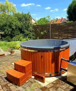 Clasic out 6 személyes külső kályhás akril dézsafürdő-1