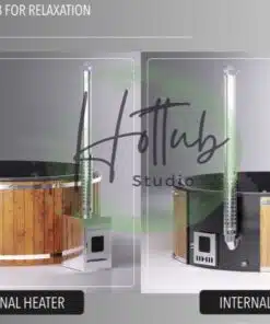 Clasic out 6 személyes külső kályhás akril dézsafürdő-2