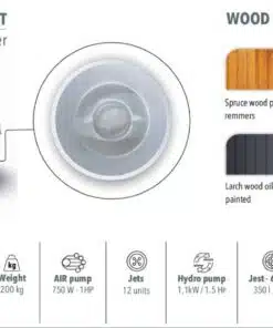 Clasic out 6 személyes külső kályhás akril dézsafürdő-3