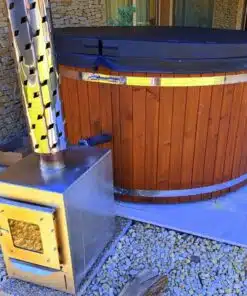 Clasic out 6 személyes külső kályhás akril dézsafürdő-4