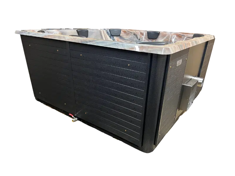 GRANDE 8 SZEMÉLYES NÉGYSZÖGLETES AKRIL DÉZSAFÜRDŐ INTEGRÁLT KÁLYHÁVAL 7 Grande 8 személyes akril dézsafürdő integrált kályhával-2