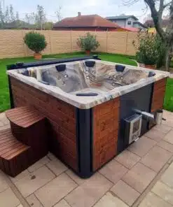 Grande 8 személyes akril dézsafürdő integrált kályhával