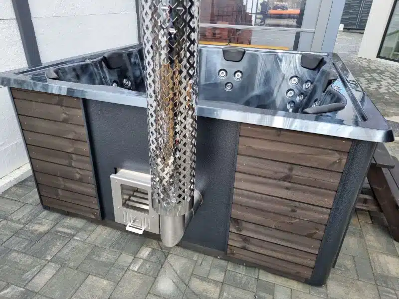 GRANDE 8 SZEMÉLYES NÉGYSZÖGLETES AKRIL DÉZSAFÜRDŐ INTEGRÁLT KÁLYHÁVAL 5 Grande 8 személyes akril dézsafürdő integrált kályhával-4