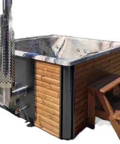 GRANDE 8 SZEMÉLYES NÉGYSZÖGLETES AKRIL DÉZSAFÜRDŐ INTEGRÁLT KÁLYHÁVAL 11 Grande 8 személyes akril dézsafürdő integrált kályhával-5