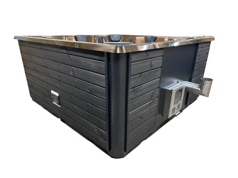 GRANDE 8 SZEMÉLYES NÉGYSZÖGLETES AKRIL DÉZSAFÜRDŐ INTEGRÁLT KÁLYHÁVAL 3 Grande 8 személyes akril dézsafürdő integrált kályhával-6