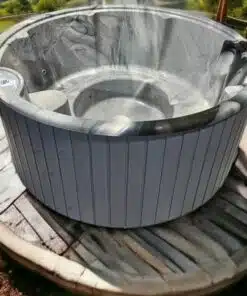 LUX IN 6 személyes KÜLSŐ KÁLYHÁS PRÉMIUM MÁRVÁNY AKRIL dézsafürdő