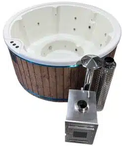 LUX IN 6 személyes KÜLSŐ KÁLYHÁS PRÉMIUM MÁRVÁNY AKRIL dézsafürdő 3