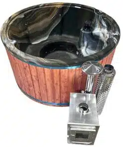 LUX IN 6 személyes KÜLSŐ KÁLYHÁS PRÉMIUM MÁRVÁNY AKRIL dézsafürdő 4