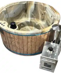 LUX IN 6 személyes KÜLSŐ KÁLYHÁS PRÉMIUM MÁRVÁNY AKRIL dézsafürdő 8