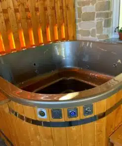 MALIBU 8 SZEMÉLYES NÉGYSZÖGLETES AKRIL DÉZSAFÜRDŐ KÜLSŐ KÁLYHÁVAL 8 Malibu akril dézsafürdő külső kályhával-2