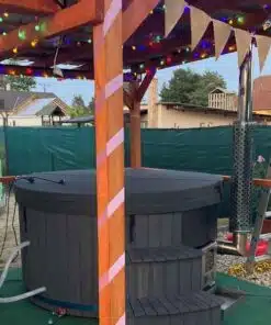 MÁLTA 6 SZEMÉLYES INTEGRÁLT KÁLYHÁS ÜVEGSZÁLAS DÉZSAFÜRDŐ THERMOTETŐVEL, WELLNESS CSOMAGBAN 52 Málta üvegszálas integrált kályhás dézsafürdő-9