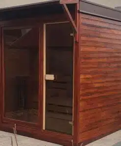 MODERN SZAUNA ELEKTROMOS KÁLYHÁVAL 8 Riga kültéri szauna elektromos vagy fatüzelésű kályhával-1