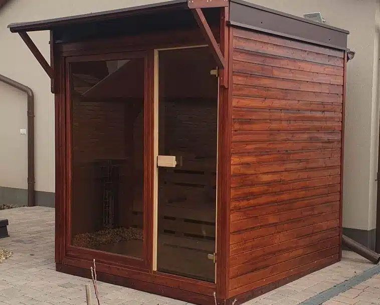 MODERN SZAUNA ELEKTROMOS KÁLYHÁVAL 3 Riga kültéri szauna elektromos vagy fatüzelésű kályhával-1