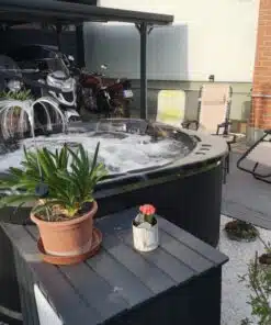 RUBIN 5-6 SZEMÉLYES PRÉMIUM NÉGYSZÖG ALAKÚ AKRIL DÉZSAFÜRDŐ KÜLSŐ KÁLYHÁVAL 20 Rubin akril külső kályhás dézsafürdő-4