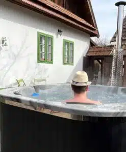 RUBIN 5-6 SZEMÉLYES PRÉMIUM NÉGYSZÖG ALAKÚ AKRIL DÉZSAFÜRDŐ KÜLSŐ KÁLYHÁVAL 24 Rubin akril külső kályhás dézsafürdő-8