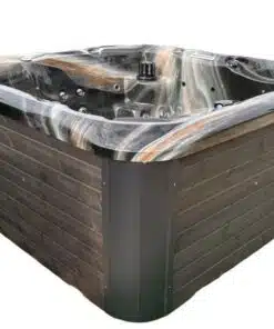 Opal 6 személyes prémium négyszög alakú akril dézsafürdő külső fatüzelésű kályhával 6