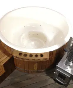 MÁLTA 6 személyes KÜLSŐ KÁLYHÁS SÓZHATÓ üvegszálas dézsafürdő 4