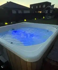 Palermo négyszögletes 8 személyes üvegszálas dézsafürdő integrált kályhával 9 Palermo négyszögletes 8 személyes üvegszálas dézsafürdő integrált kályhával 5