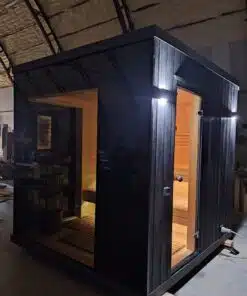 ÉDEN 4 személyes szauna HIMALÁJA sóval, WPC külső borítással 2