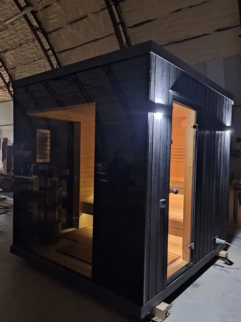 ÉDEN 4 személyes szauna HIMALÁJA sóval, WPC külső borítással 2 ÉDEN 4 személyes szauna HIMALÁJA sóval, WPC külső borítással 2