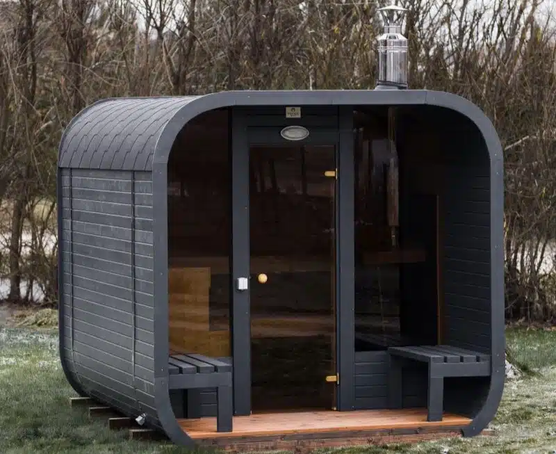 MANGA 4-6 személyes szauna elektromos kályhával, kétszintes padokkal 1 MANGA 4-6 személyes szauna elektromos kályhával, kétszintes padokkal