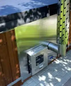 Palermo SÓZHATÓ négyszögletes 8 személyes üvegszálas dézsafürdő integrált kályhával 7