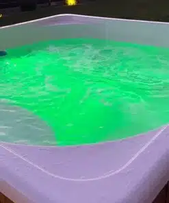 Palermo SÓZHATÓ négyszögletes 8 személyes üvegszálas dézsafürdő integrált kályhával 8