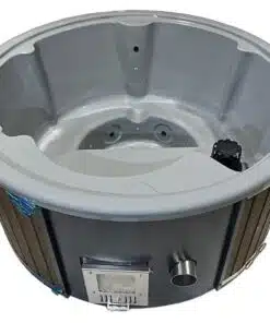 MEGÚJULT LUX IN 5 személyes SÓZHATÓ INTEGRÁLT KÁLYHÁS PRÉMIUM AKRIL dézsafürdő szürke vagy fehér betéttel 4