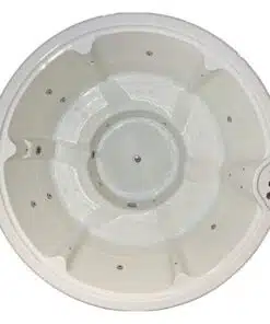 MEGÚJULT LUX IN SÓZHATÓ 8 személyes KÜLSŐ KÁLYHÁS PRÉMIUM AKRIL dézsafürdő szürke vagy fehér betéttel