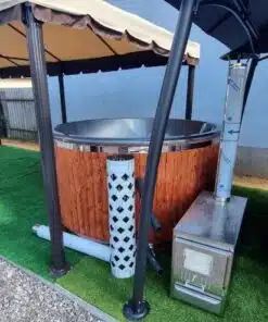 PEARL 6 személyes KÜLSŐ KÁLYHÁS üvegszálas dézsafürdő 2