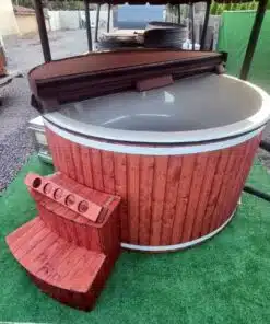 PEARL 6 személyes KÜLSŐ KÁLYHÁS üvegszálas dézsafürdő