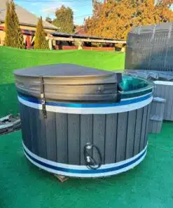 5 személyes CLASIC IN WPC ZÖLD MÁRVÁNY INTEGRÁLT KÁLYHÁS PRÉMIUM AKRIL dézsafürdő wellness csomagban 4