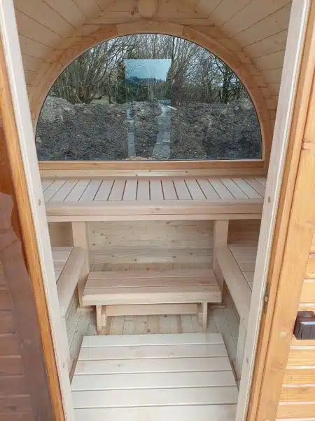 6-8 személyes LEVÉL alakú szauna 9 KW elektromos kályhával 11 6-8 személyes LEVÉL alakú szauna 9 KW elektromos kályhával 11