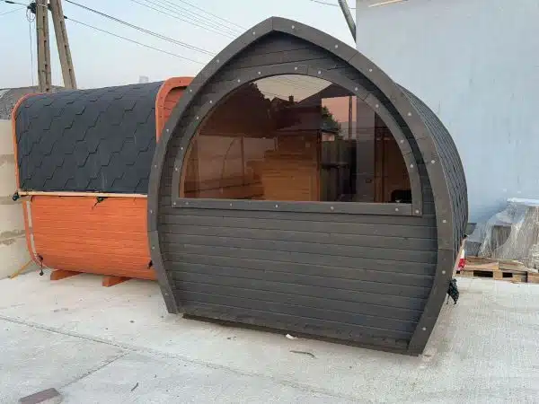 6-8 személyes LEVÉL alakú szauna 9 KW elektromos kályhával 2 6-8 személyes LEVÉL alakú szauna 9 KW elektromos kályhával 2