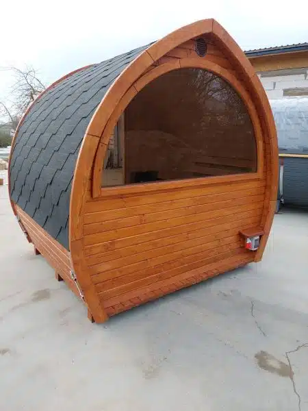 6-8 személyes LEVÉL alakú szauna 9 KW elektromos kályhával 4 6-8 személyes LEVÉL alakú szauna 9 KW elektromos kályhával 4