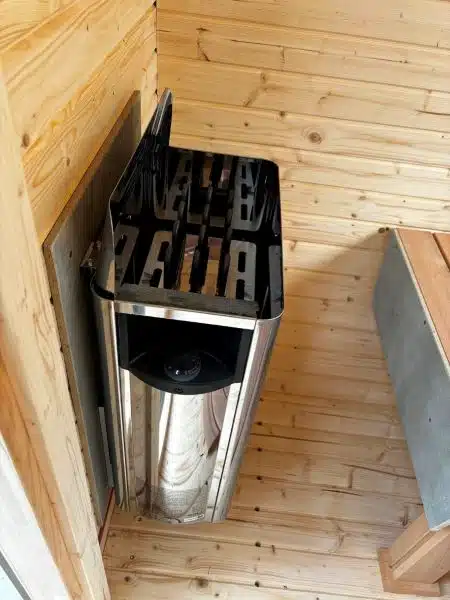 6-8 személyes LEVÉL alakú szauna 9 KW elektromos kályhával 6 6-8 személyes LEVÉL alakú szauna 9 KW elektromos kályhával 6