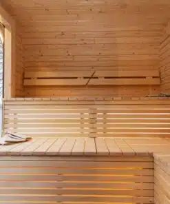 6 személyes LUX GOLD 2 in 1 szauna + dézsafürdő kombó 10