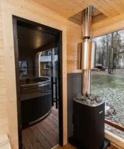 6 személyes LUX GOLD 2 in 1 szauna + dézsafürdő kombó 12