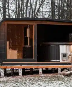 6 személyes LUX GOLD 2 in 1 szauna + dézsafürdő kombó