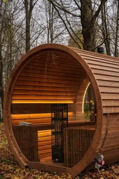 6 személyes LUX SHOW hordószauna elektromos kályhával 4 6 személyes LUX SHOW hordószauna elektromos kályhával 4