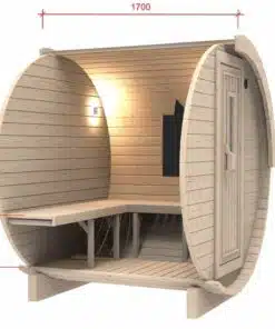 Skandináv hordószauna 1,7 méter 8