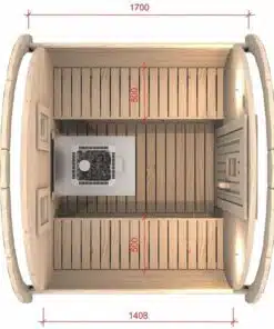 Skandináv hordószauna 1,7 méter 9