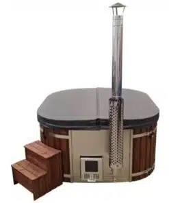 MALIBU 8 személyes SÓZHATÓ NÉGYSZÖGLETES Akril dézsafürdő integrált kályhával 4