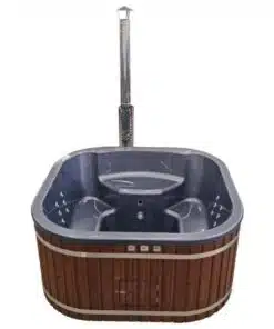 MALIBU 8 személyes SÓZHATÓ NÉGYSZÖGLETES Akril dézsafürdő integrált kályhával 7