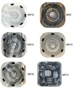 MEGÚJULT LUX IN 6 személyes SÓZHATÓ KÜLSŐ KÁLYHÁS PRÉMIUM MÁRVÁNY AKRIL dézsafürdő MÁRVÁNY betéttel 18