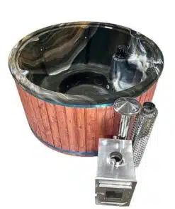 MEGÚJULT LUX IN 6 személyes SÓZHATÓ KÜLSŐ KÁLYHÁS PRÉMIUM MÁRVÁNY AKRIL dézsafürdő MÁRVÁNY betéttel 2